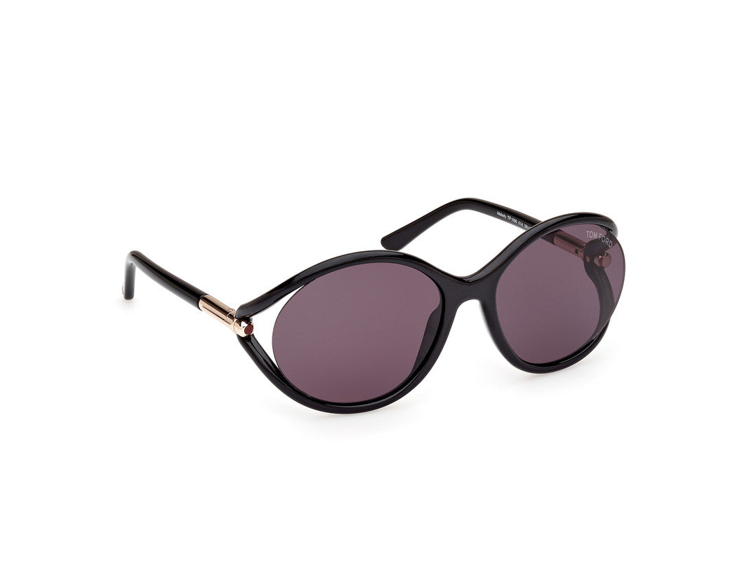 Shiny Black Female Sunglasses Tom Ford 889214469564