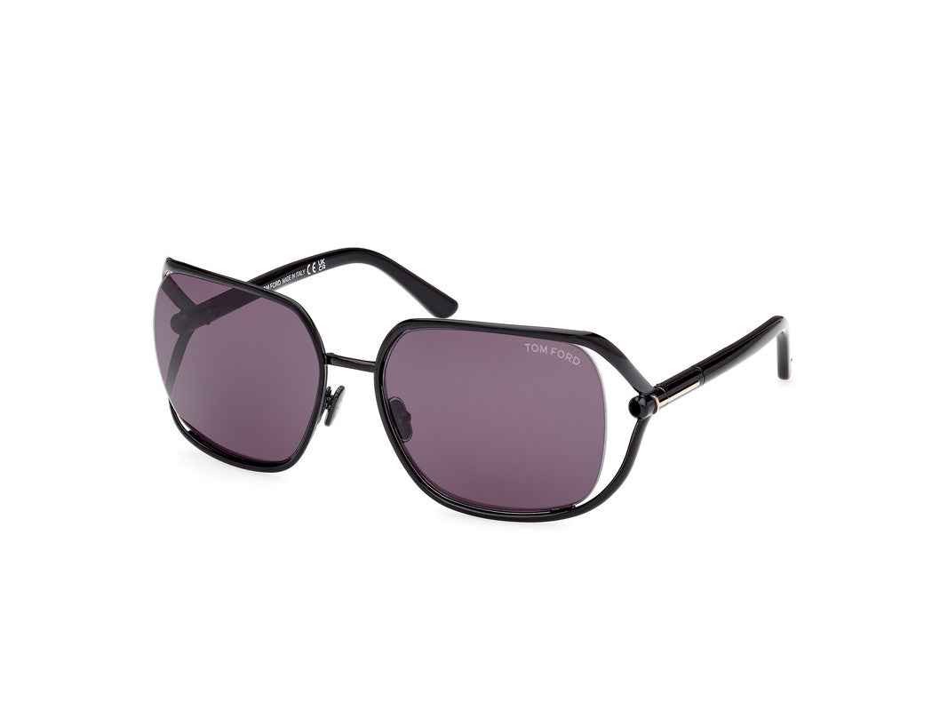 Shiny Black Female Sunglasses Tom Ford 889214469625