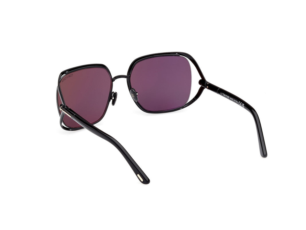 Shiny Black Female Sunglasses Tom Ford 889214469625