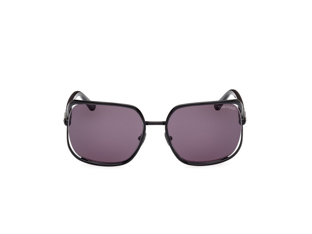 Shiny Black Female Sunglasses Tom Ford 889214469625