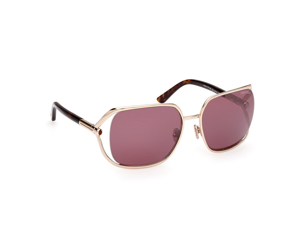 Shiny Pale Gold Female Sunglasses Tom Ford 889214469649