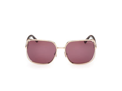 Shiny Pale Gold Female Sunglasses Tom Ford 889214469649