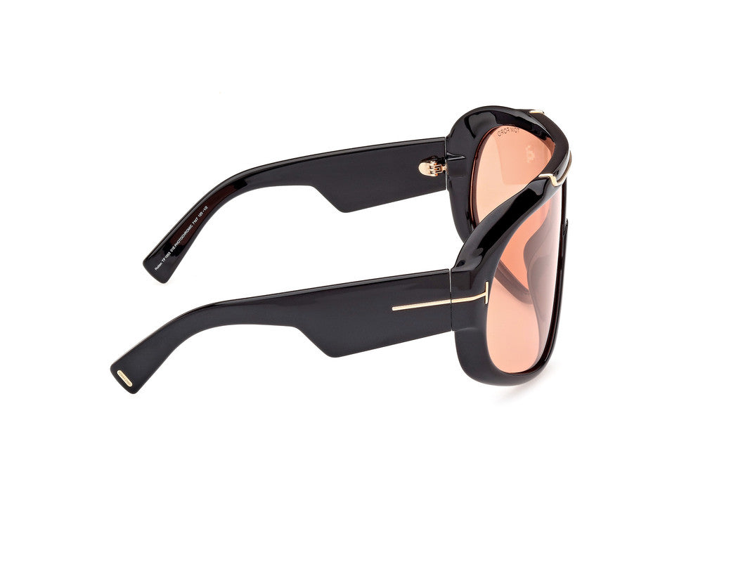 Shiny Black Unisex Sunglasses Tom Ford 889214474827