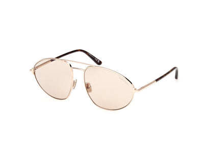 Shiny Rose Gold Male Sunglasses Tom Ford 889214477460