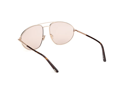 Shiny Rose Gold Male Sunglasses Tom Ford 889214477460