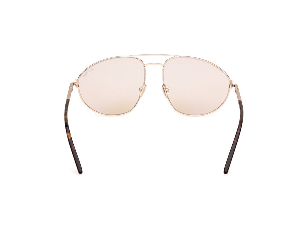 Shiny Rose Gold Male Sunglasses Tom Ford 889214477460