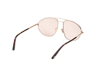 Shiny Rose Gold Male Sunglasses Tom Ford 889214477460