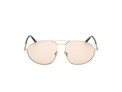 Shiny Rose Gold Male Sunglasses Tom Ford 889214477460
