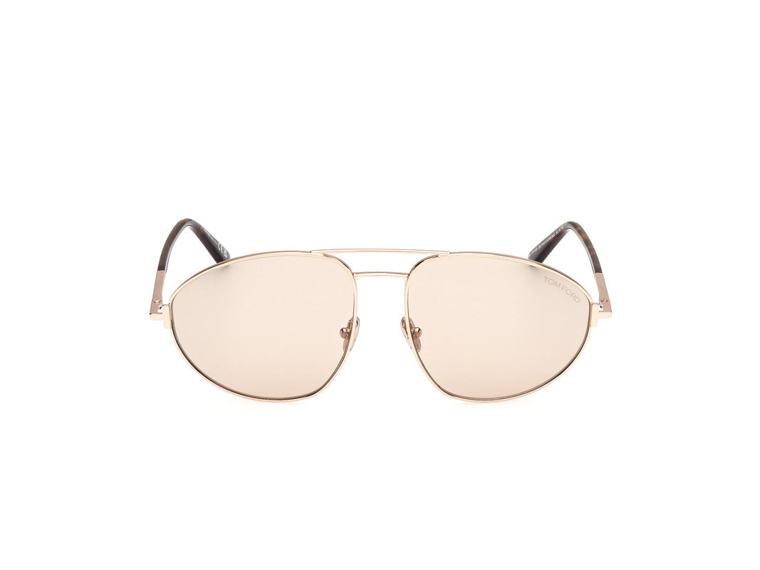 Shiny Rose Gold Male Sunglasses Tom Ford 889214477460