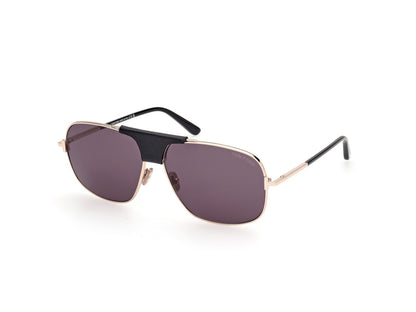 Shiny Rose Gold Male Sunglasses Tom Ford 889214477453