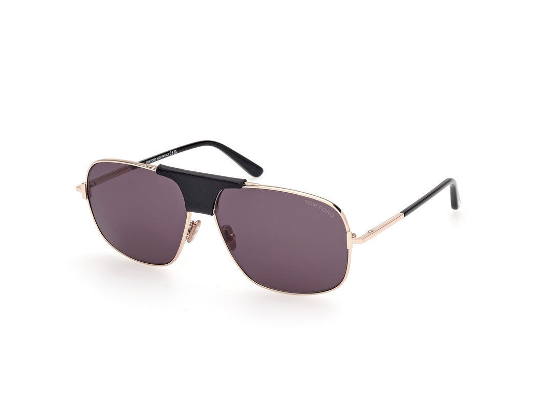 Shiny Rose Gold Male Sunglasses Tom Ford 889214477453