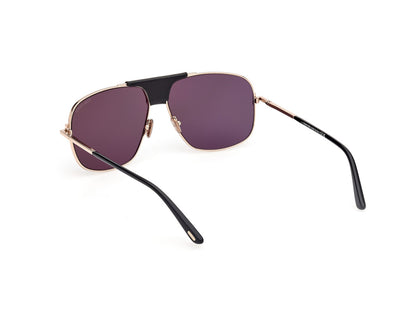 Shiny Rose Gold Male Sunglasses Tom Ford 889214477453