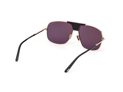 Shiny Rose Gold Male Sunglasses Tom Ford 889214477453