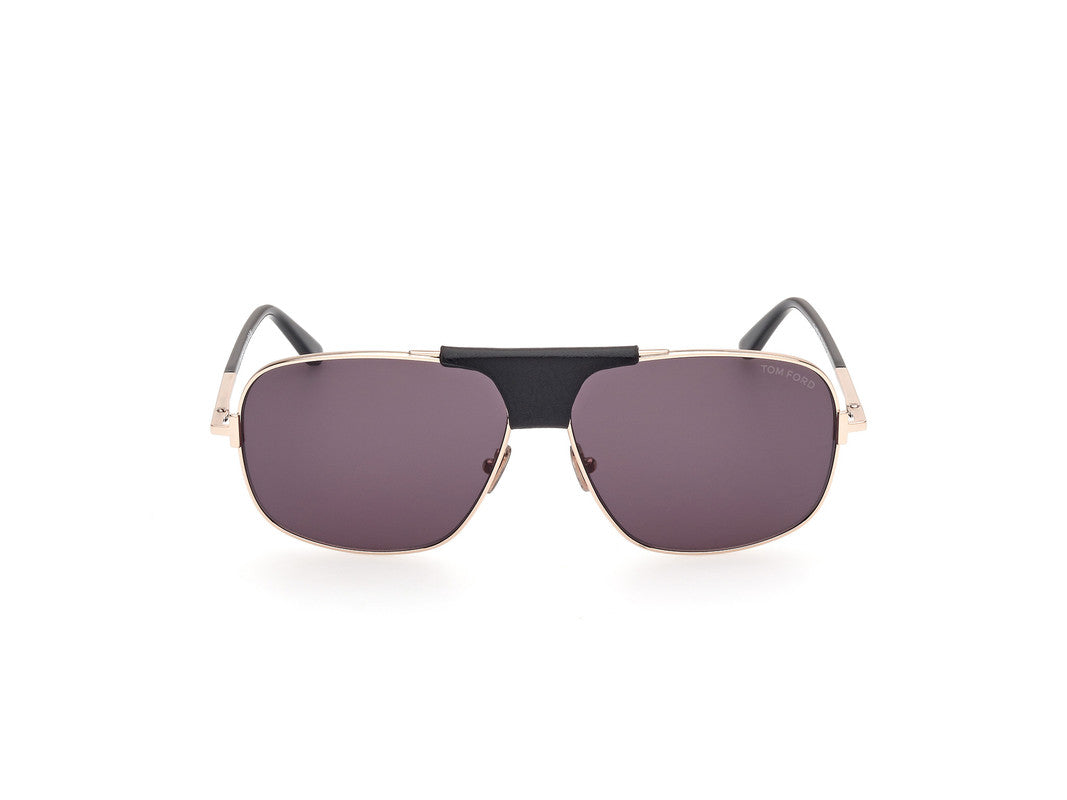 Shiny Rose Gold Male Sunglasses Tom Ford 889214477453