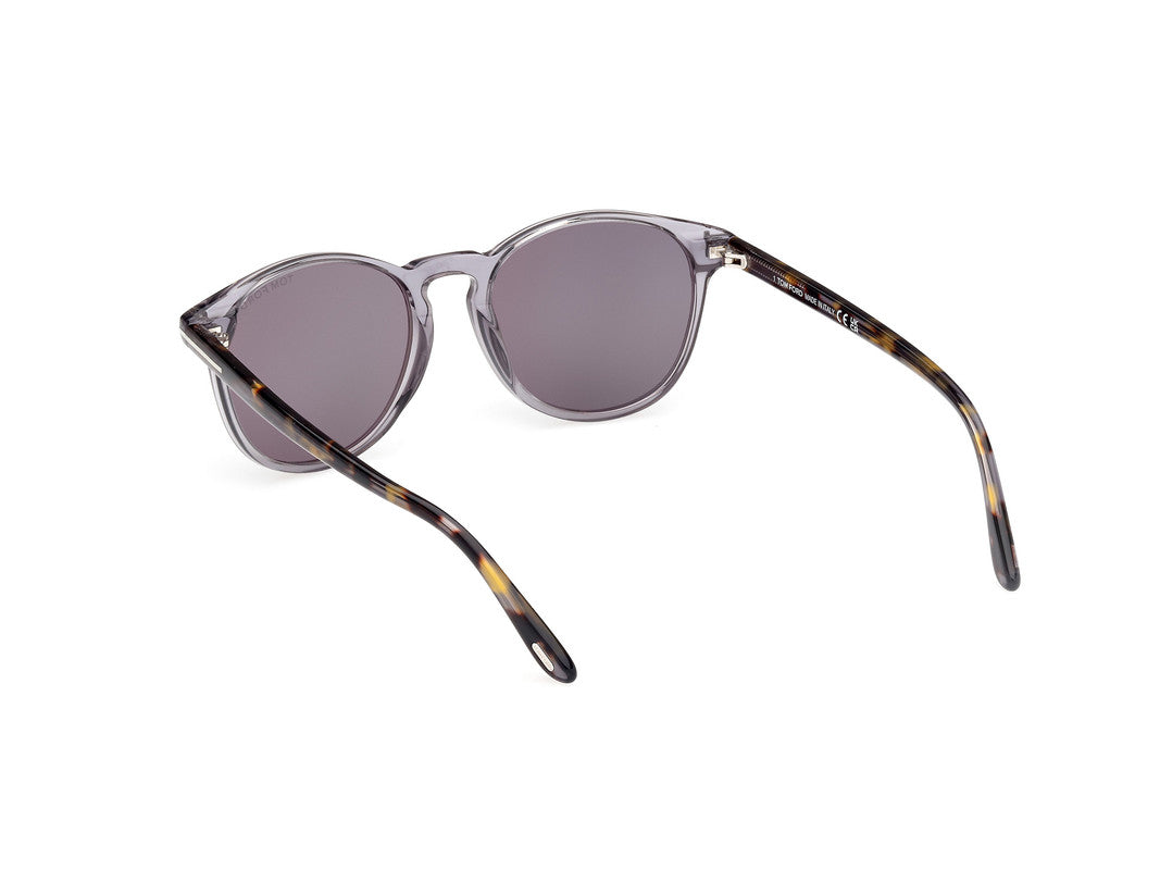 Shiny Grey Male Sunglasses Tom Ford 889214477910