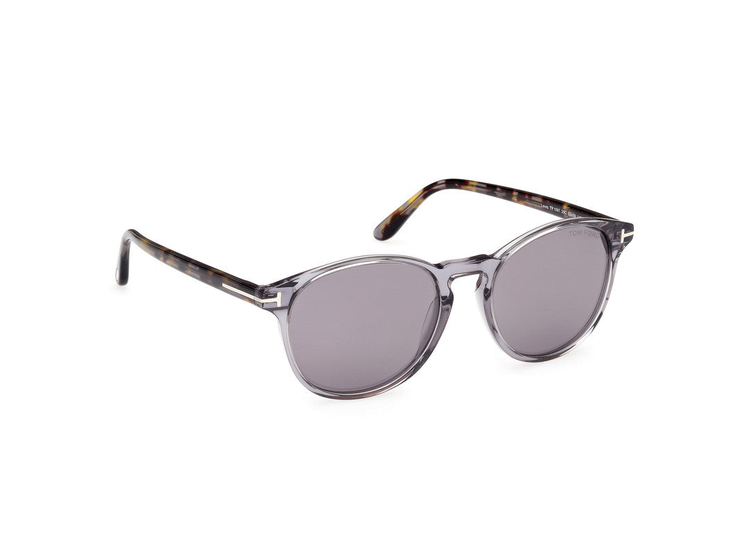 Shiny Grey Male Sunglasses Tom Ford 889214477910