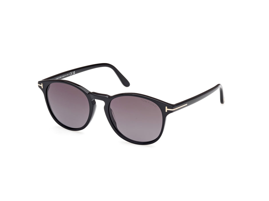 Shiny Black Gradient Smoke Male Sunglasses Tom Ford 889214477903