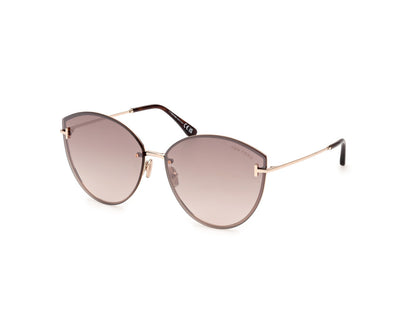 Shiny Rose Gold Female Sunglasses Tom Ford 889214479792
