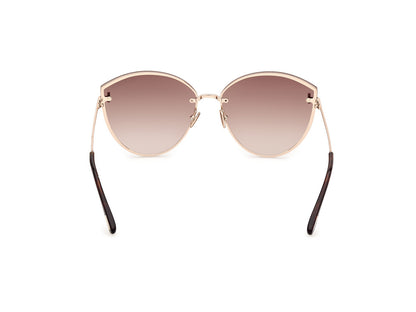 Shiny Rose Gold Female Sunglasses Tom Ford 889214479792