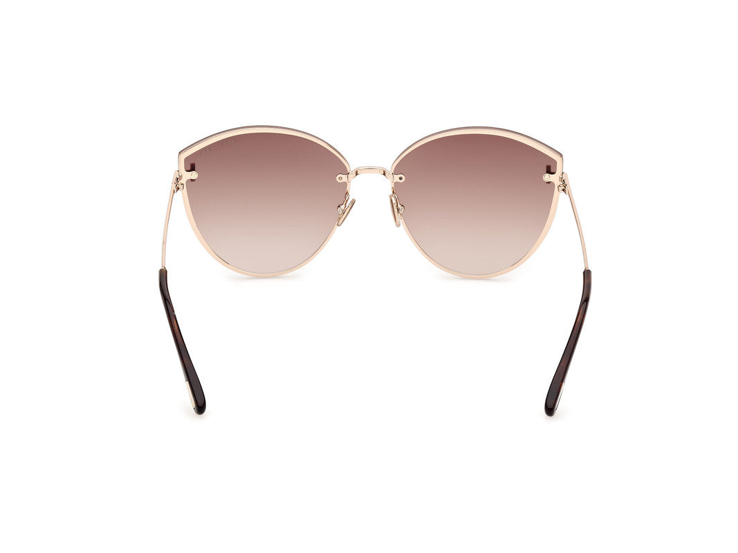 Shiny Rose Gold Female Sunglasses Tom Ford 889214479792