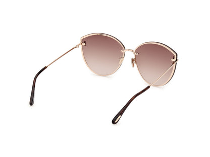 Shiny Rose Gold Female Sunglasses Tom Ford 889214479792