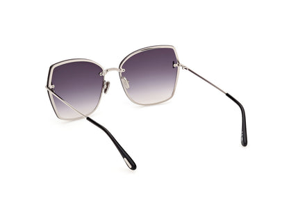 Shiny Palladium Female Sunglasses Tom Ford 889214479815