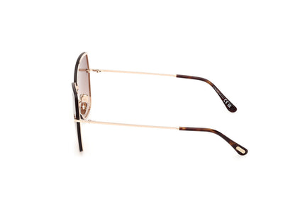 Shiny Rose Gold Female Sunglasses Tom Ford 889214479822
