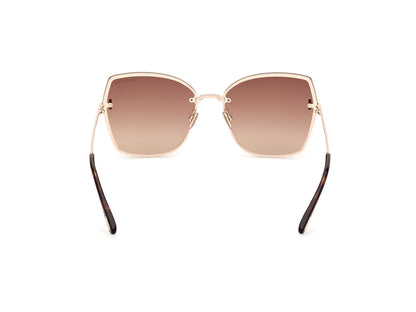 Shiny Rose Gold Female Sunglasses Tom Ford 889214479822