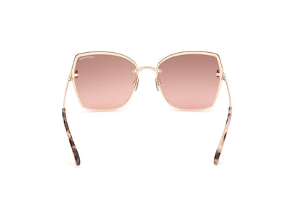 Shiny Rose Gold Female Sunglasses Tom Ford 889214479839