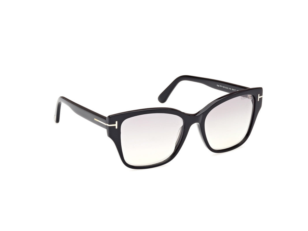 Shiny Black Female Sunglasses Tom Ford 889214477552