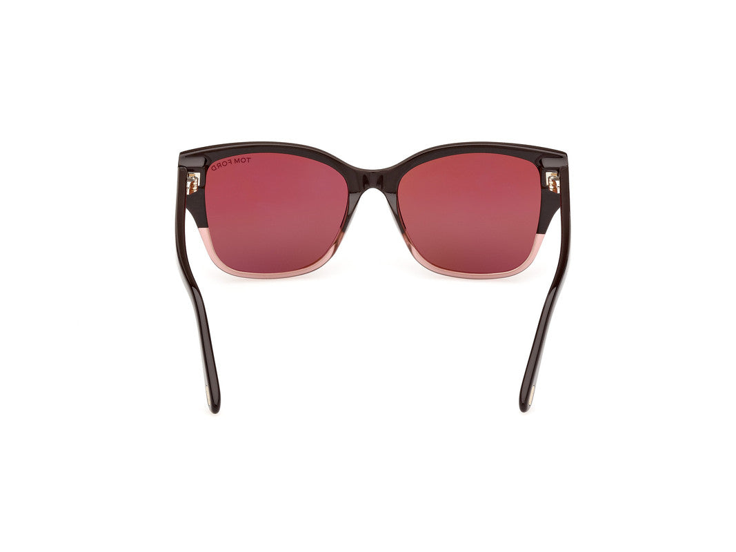 Shiny Dark Brown Female Sunglasses Tom Ford 889214477576
