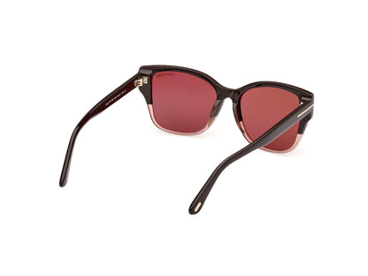 Shiny Dark Brown Female Sunglasses Tom Ford 889214477576