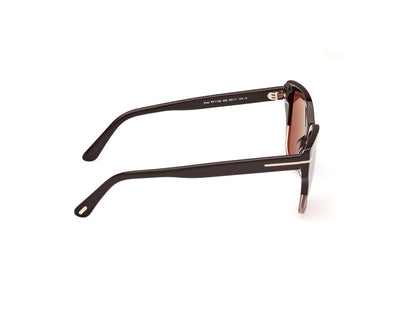 Shiny Dark Brown Female Sunglasses Tom Ford 889214477576