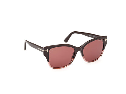 Shiny Dark Brown Female Sunglasses Tom Ford 889214477576