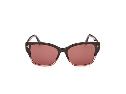 Shiny Dark Brown Female Sunglasses Tom Ford 889214477576