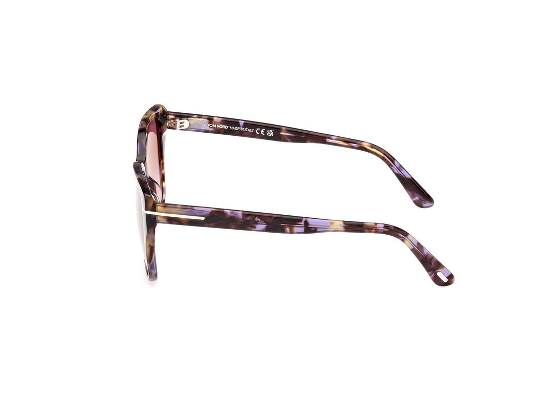 Coloured Havana Female Sunglasses Tom Ford 889214477606