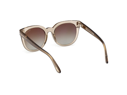Shiny Light Brown Female Sunglasses Tom Ford 889214477620