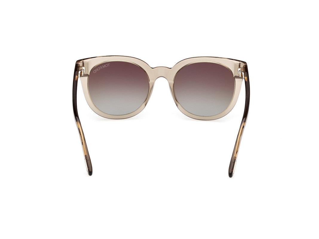 Shiny Light Brown Female Sunglasses Tom Ford 889214477620