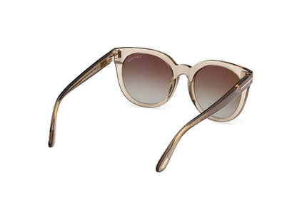 Shiny Light Brown Female Sunglasses Tom Ford 889214477620