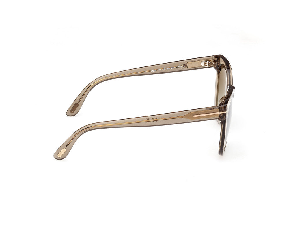 Shiny Light Brown Female Sunglasses Tom Ford 889214477620