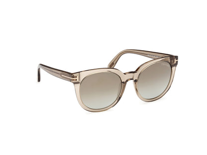 Shiny Light Brown Female Sunglasses Tom Ford 889214477620