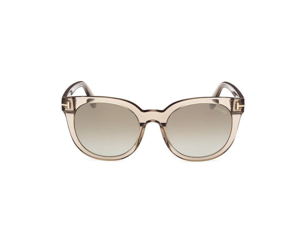 Shiny Light Brown Female Sunglasses Tom Ford 889214477620