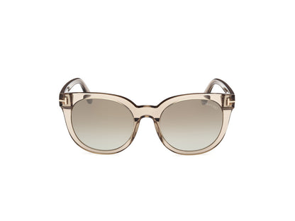 Shiny Light Brown Female Sunglasses Tom Ford 889214477620