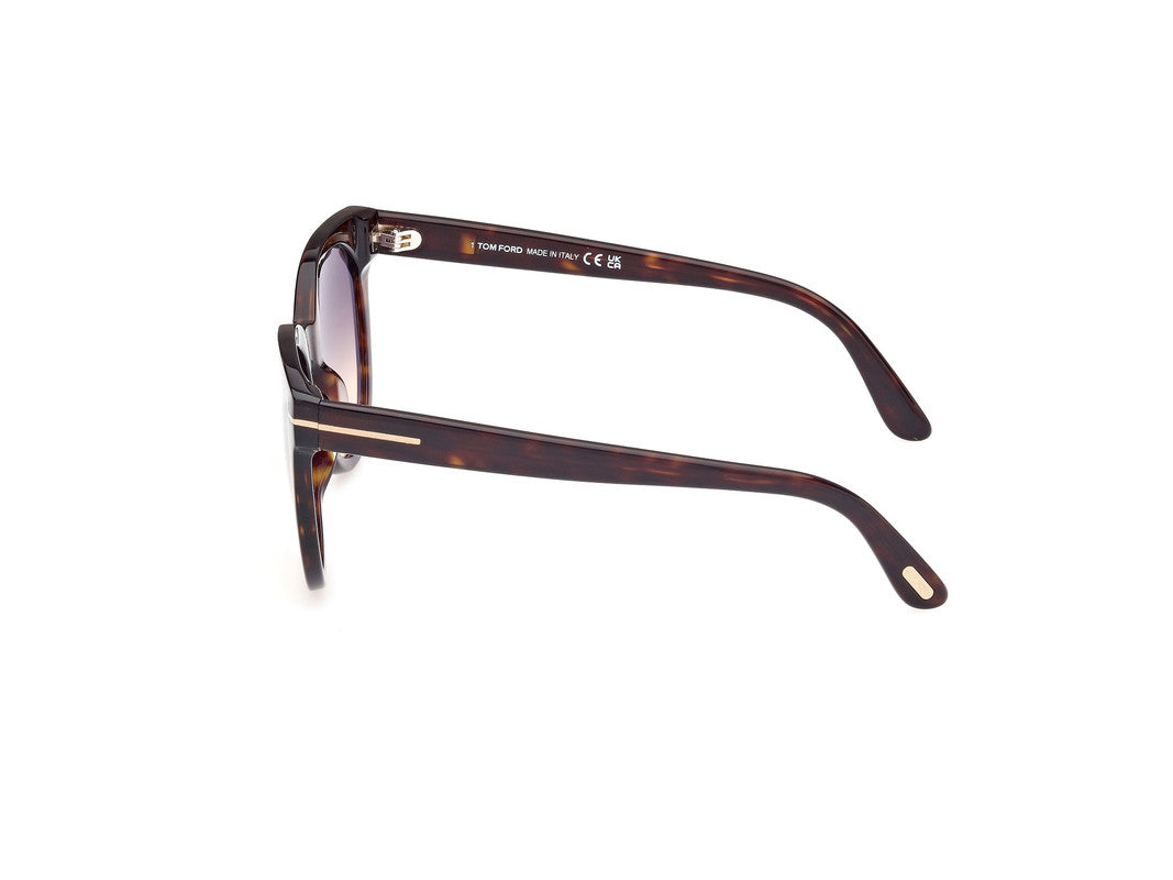 Dark Havana Female Sunglasses Tom Ford 889214477637