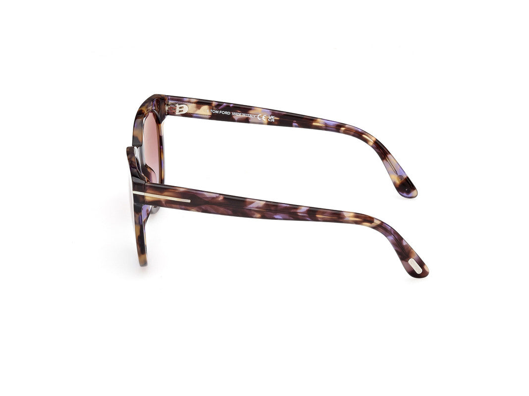Coloured Havana Female Sunglasses Tom Ford 889214477651
