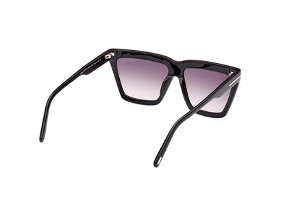 Shiny Black Female Sunglasses Tom Ford 889214477675