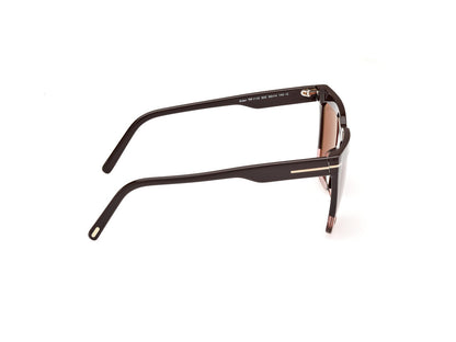 Shiny Dark Brown Female Sunglasses Tom Ford 889214477699