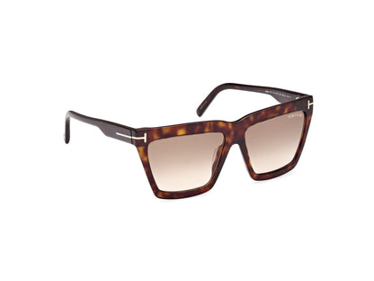 Dark Havana Female Sunglasses Tom Ford 889214477705