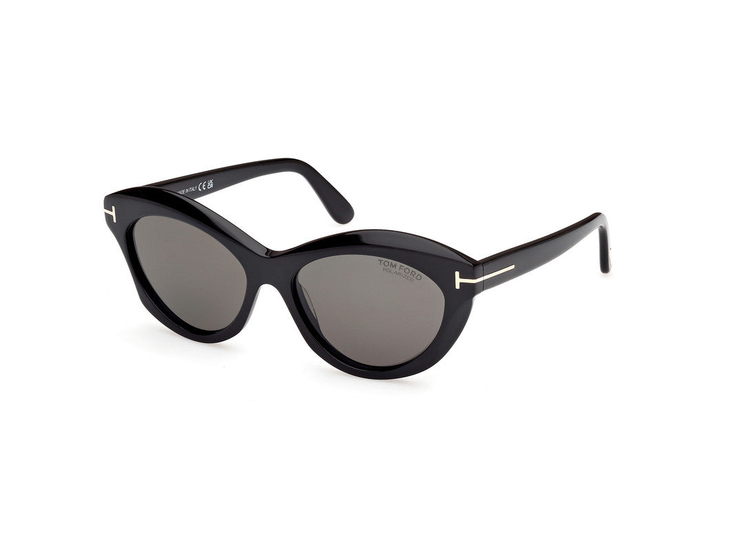 Shiny Black Female Sunglasses Tom Ford 889214477729