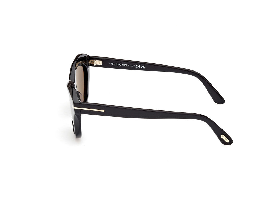 Shiny Black Female Sunglasses Tom Ford 889214477729